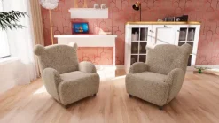 Fotelik Miś (boucle cappuccino)