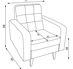 Fotel Sewilla (boucle szary)