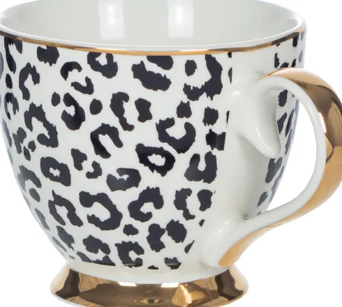 Kubek ceramiczny Cindy (biały - pantera)