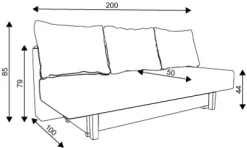 Sofa Afrodyta 2 (plusz granat)