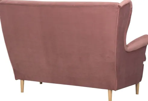 Sofa 2-osobowa Werina (plusz brudny róż)