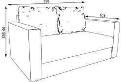 Sofa rozkładana Milano (plusz beż)
