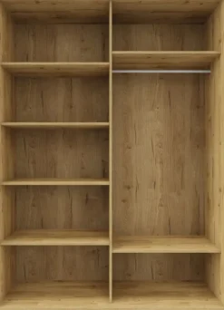 Szafa przesuwna lustra 150cm (dąb soma ciemny)